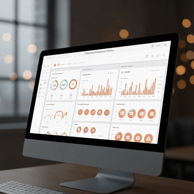 Dashboard of an AI marketing automation platform showing analytics and campaign management